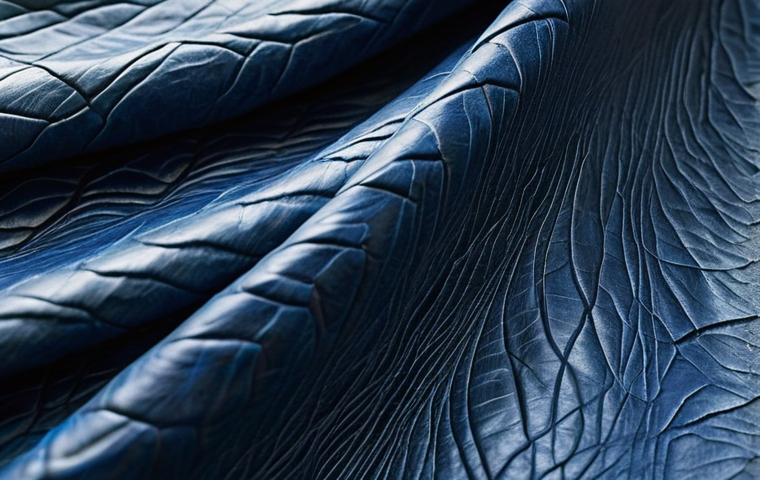 콤부차 가죽의 직물과의 조화 - **Prompt 1: Unique Organic Texture and Natural Dyeing**
    A macro, close-up shot of a single piece...